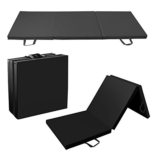 PRISP Colchoneta de Espuma 180 cm, Triple Plegable, para Gimnasia, Fitness, Yoga, aeróbics y Ejercicio para casa e Interiores; Largo: 180cm, Ancho: 60 cm, Grueso: 5 cm PRISP Colchoneta de Espuma 180 cm, Triple Plegable, para Gimnasia, Fitness, Yoga, aeróbics y Ejercicio para casa e Interiores; Largo: 180cm, Ancho: 60 cm, Grueso: 5 cm