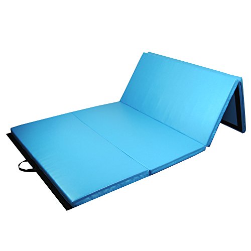 PRISP Colchoneta de Gimnasia 240 cm Plegable de Suave Espuma antiderrapante para Ejercicio Fitness y Gimnasia en Interiores y en casa; Largo: 240cm, Ancho: 120 cm, Grueso: 5 cm