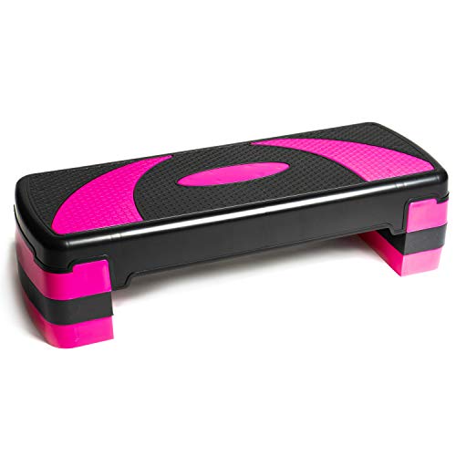 PRISP Step para Fitness 78 cm; Ajustable en 3 Alturas (10/15/20cm); Stepper Aerobic para su Gimnasio en casa; 78 x 28 cm PRISP Step para Fitness 78 cm; Ajustable en 3 Alturas (10/15/20cm); Stepper Aerobic para su Gimnasio en casa; 78 x 28 cm