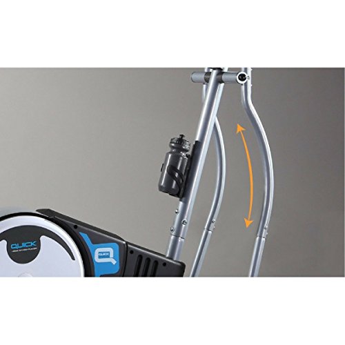 PROACTION Bicicleta Elíptica BH Quick. Sistema inercial 8kg. Freno magnético. Zancada 36cm. Distancia Entre Pedales 18cm. Monitor LCD. Blanco Gris. BH Fitness G233N