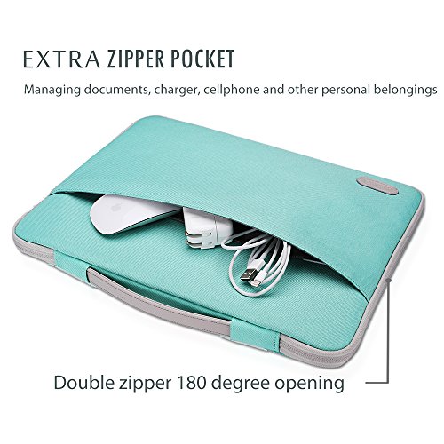 ProCase Funda Portátil 13"-13.5" para MacBook Pro 15" 2018 2017 2016/Surface Book/Surface Laptop/MacBook Air 13.3" 2017 2016 2015, Bolsa Maletín con Asa para Laptop 13.3 13.5 Pulgadas -Turquesa ProCase Funda Portátil 13"-13.5" para MacBook Pro 15" 2018 2017 2016/Surface Book/Surface Laptop/MacBook Air 13.3" 2017 2016 2015, Bolsa Maletín con Asa para Laptop 13.3 13.5 Pulgadas -Turquesa