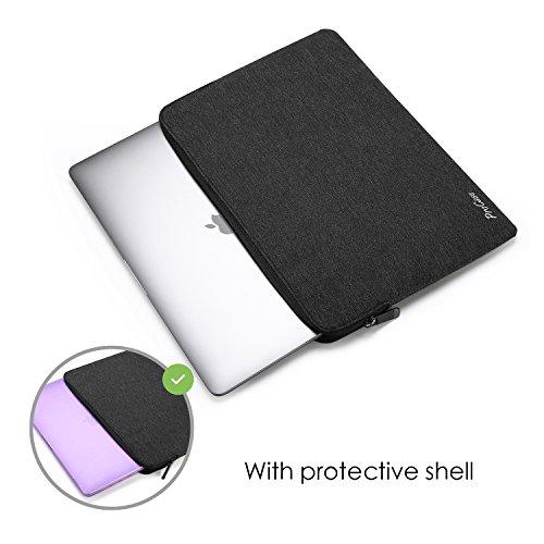 ProCase Maletín Compacto para MacBook Pro 15 2018 2017 2016, Bolsa Blanda Portátil para Macbook Pro 15"(A1990/A1707) con Touch Bar, DELL XPS 15 -Negro