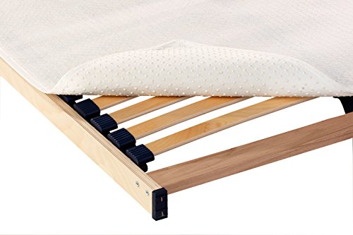 PROCAVE Protectores de Siesta para el Marco de Listones en Diferentes tamaños - Made in Germany | Almohadilla de colchón y Protector de colchón 90x200 cm | Transpirable - Antideslizante y Lavable