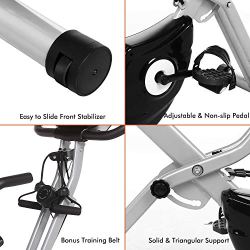 Profun Bicicleta Estática Plegable de Fitness con Respaldo Xbike con App Pantalla LCD 10-Niveles Ajustable para Ejercicio Entrenamiento en Casa (Gris+Respaldo) Profun Bicicleta Estática Plegable de Fitness con Respaldo Xbike con App Pantalla LCD 10-Niveles Ajustable para Ejercicio Entrenamiento en Casa (Gris+Respaldo)