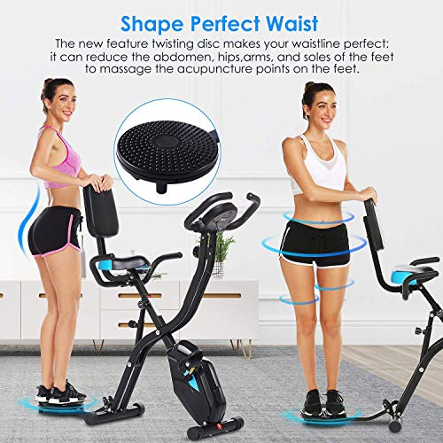 Profun Bicicleta Estática Plegable de Fitness con Respaldo Xbike con App Pantalla LCD 10-Niveles Ajustable para Ejercicio Entrenamiento en Casa (Tipo 4 Negro) Profun Bicicleta Estática Plegable de Fitness con Respaldo Xbike con App Pantalla LCD 10-Niveles Ajustable para Ejercicio Entrenamiento en Casa (Tipo 4 Negro)