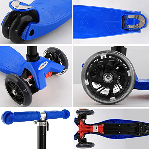 Profun Patinete 3 Ruedas Patinete para Niños de 3-10 Años Patinete Niño con Freno Altura del Manillar Ajustable Patinete Niña con Luces Led Patinetes para Niñas Diseño Desmontable - Azul Oscuro Profun Patinete 3 Ruedas Patinete para Niños de 3-10 Años Patinete Niño con Freno Altura del Manillar Ajustable Patinete Niña con Luces Led Patinetes para Niñas Diseño Desmontable - Azul Oscuro