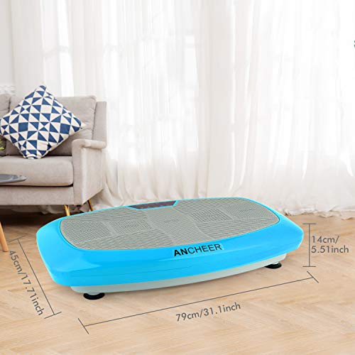 Profun Plataforma Vibratoria Fitness, Dispositivo de vibración 3D con Gran área de Entrenamiento Antideslizante y Pantalla LCD y Control Remoto y Bandas de Entrenamiento, máx.120 kg (Azul) Profun Plataforma Vibratoria Fitness, Dispositivo de vibración 3D con Gran área de Entrenamiento Antideslizante y Pantalla LCD y Control Remoto y Bandas de Entrenamiento, máx.120 kg (Azul)