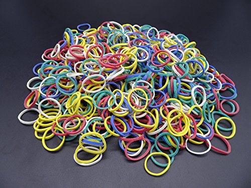 Progom - Gomas Elasticas - 25(ø16)mm x 1.7mm - colores mezclados (rojo, verde, azul, blanco, amarillo,negro) - bolsa de 1kg Progom - Gomas Elasticas - 25(ø16)mm x 1.7mm - colores mezclados (rojo, verde, azul, blanco, amarillo,negro) - bolsa de 1kg