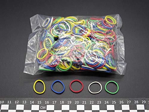 Progom - Gomas elásticas - 25mm x 1,7mm - varios colores (rojo, verde, azul, blanco y amarillo) - 50g