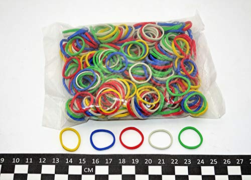 Progom - Gomas elásticas - 25mm x 1,7mm - varios colores (rojo, verde, azul, blanco y amarillo) - 50g Progom - Gomas elásticas - 25mm x 1,7mm - varios colores (rojo, verde, azul, blanco y amarillo) - 50g