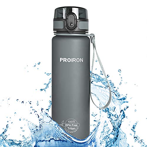 PROIRON Botella Agua Deporte Tritan Sin BPA Botella Reutilizable para Senderismo al Aire Libre, Viajes de Campamento
