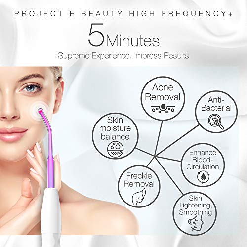 Project E Beauty - Máquina facial de cuidado facial para acné de alta frecuencia D'arsonval reafirmante de piel antiarrugas Project E Beauty - Máquina facial de cuidado facial para acné de alta frecuencia D'arsonval reafirmante de piel antiarrugas