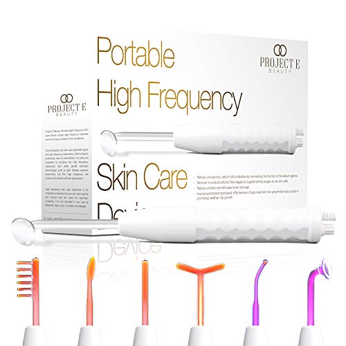 Project E Beauty - Máquina facial de cuidado facial para acné de alta frecuencia D'arsonval reafirmante de piel antiarrugas Project E Beauty - Máquina facial de cuidado facial para acné de alta frecuencia D'arsonval reafirmante de piel antiarrugas