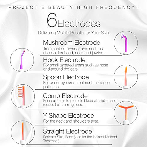 Project E Beauty - Máquina facial de cuidado facial para acné de alta frecuencia D'arsonval reafirmante de piel antiarrugas