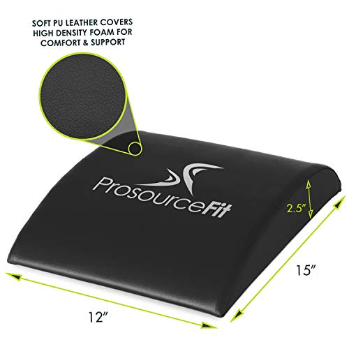 Prosource Fit Abdominal AB Exercise Mat Core Trainer - High Density, Black