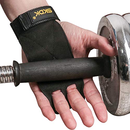 Protección de la palma deportiva, soporte ajustable Muñequeras Dispositivo de cinturón eléctrico de cuero para levantamiento de pesas Crossfit Gimnasio Guantes de entrenamiento Agarre fuerte1 par,S Protección de la palma deportiva, soporte ajustable Muñequeras Dispositivo de cinturón eléctrico de cuero para levantamiento de pesas Crossfit Gimnasio Guantes de entrenamiento Agarre fuerte1 par,S