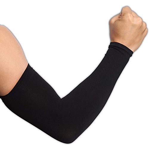 Protección UV Mangas de Brazo de enfriamiento UPF 50 Mangas de Sol de compresión para Hombres y Mujeres para Correr Ciclismo Pesca Golf-Negro BCVBFGCXVB