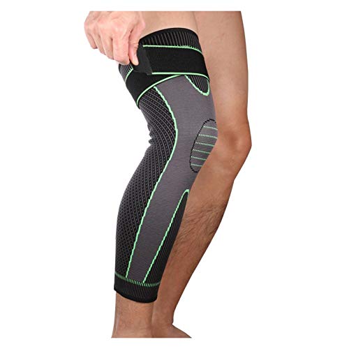 Protector de Rodilla Larga Brace Manga de Pierna Rodilla de Pantorrilla Soporte Prueba Protector PIERDA Deportes Calientes Deportes Unisex MADRADOS 1220