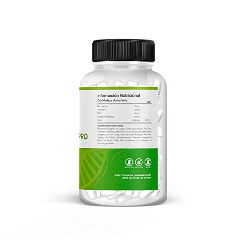 Protege y repara Articulaciones y Músculos | Elimina el Dolor, la Inflamación y Previene Lesiones | Acción Antiinflamatoria y Analgésica | Glucosamina + Condroitina + Colágeno + Calcio | 60 Caps. Protege y repara Articulaciones y Músculos | Elimina el Dolor, la Inflamación y Previene Lesiones | Acción Antiinflamatoria y Analgésica | Glucosamina + Condroitina + Colágeno + Calcio | 60 Caps.