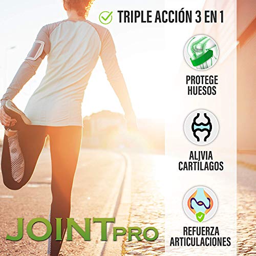 Protege y repara Articulaciones y Músculos | Elimina el Dolor, la Inflamación y Previene Lesiones | Acción Antiinflamatoria y Analgésica | Glucosamina + Condroitina + Colágeno + Calcio | 60 Caps.