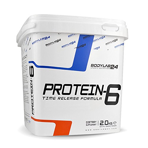 Protein-6 de Bodylab24 2 kg | Polvo de proteína multicomponente con 6 fuentes de proteína | Chocolate