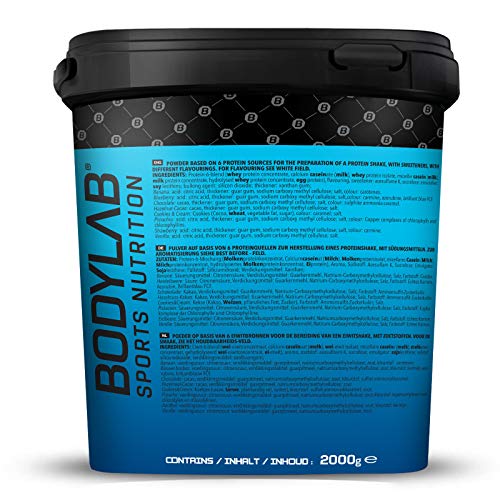 Protein-6 de Bodylab24 2 kg | Polvo de proteína multicomponente con 6 fuentes de proteína | Fresa