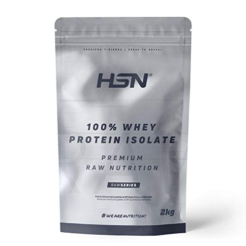 Proteína Aislada de Suero HSN | 100% Whey Protein Isolate | Proteína Sin Sabor en Polvo | Suplemento para Ganar Masa Muscular | Rica en BCAAs y Glutamina | Apto Vegetariano, 2Kg