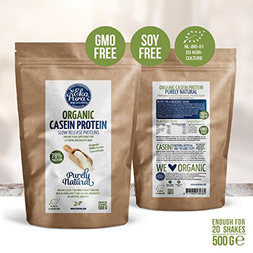 Proteína de Caseína Orgánica - Natural - Certificada Orgánica, de Vacas de Hierba, Sin Aditivos - 500g Proteína de Caseína Orgánica - Natural - Certificada Orgánica, de Vacas de Hierba, Sin Aditivos - 500g