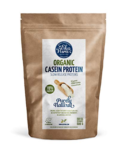 Proteína de Caseína Orgánica - Natural - Certificada Orgánica, de Vacas de Hierba, Sin Aditivos - 500g Proteína de Caseína Orgánica - Natural - Certificada Orgánica, de Vacas de Hierba, Sin Aditivos - 500g