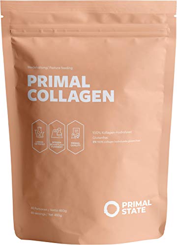 Proteína de colágeno PRIMAL | Péptidos hidrolizados de colágeno | Proviene de ganado de pastoreo | Tipo I y Tipo II | Aprobado por laboratorios | Sin sabor - 460g Proteína de colágeno PRIMAL | Péptidos hidrolizados de colágeno | Proviene de ganado de pastoreo | Tipo I y Tipo II | Aprobado por laboratorios | Sin sabor - 460g