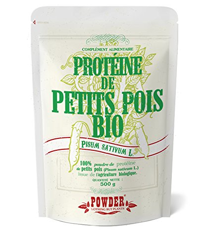 PROTEÍNA DE GUISANTE ECOLÓGICA EN POLVO * 85% de proteína * 16 raciones / 500g * Incremento de la fuerza y la definición muscular * POWDER Nothing But Plants®