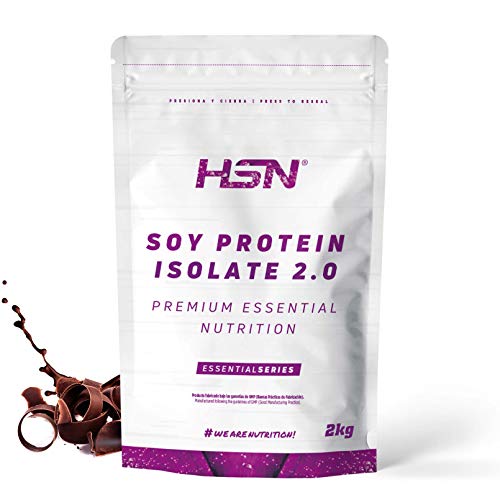 Proteína de Soja Aislada de HSN | Vegan Protein | Proteína Vegana con Stevia | Soy Protein Isolate | Sin Gluten, Sin Colesterol, Sin OMG, Sin Azúcar, Sin Lactosa, Sabor Chocolate, 2 Kg