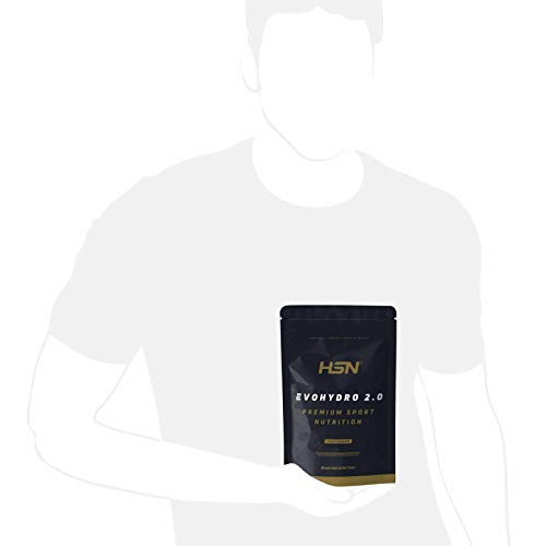 Proteína Hidrolizada de Suero de HSN Evohydro 2.0 | Hydro Whey | A partir de Whey Protein Isolate | Rica en BCAAs y Glutamina | Proteína Vegetariana, Sin Gluten, Sin Lactosa, Sabor Chocolate, 500g