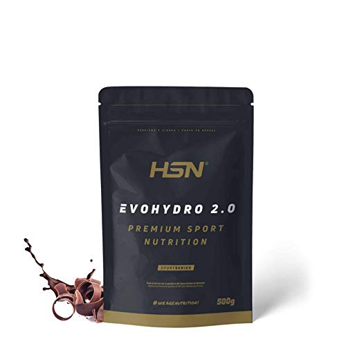 Proteína Hidrolizada de Suero de HSN Evohydro 2.0 | Hydro Whey | A partir de Whey Protein Isolate | Rica en BCAAs y Glutamina | Proteína Vegetariana, Sin Gluten, Sin Lactosa, Sabor Chocolate, 500g Proteína Hidrolizada de Suero de HSN Evohydro 2.0 | Hydro Whey | A partir de Whey Protein Isolate | Rica en BCAAs y Glutamina | Proteína Vegetariana, Sin Gluten, Sin Lactosa, Sabor Chocolate, 500g