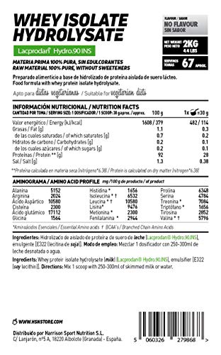 Proteína Hidrolizada Sin Lactosa de HSN | Hydrolysed Whey Protein Isolate | Proteína de Suero Hidrolizado Aislada | Batido para Ganar Masa Muscular, | Vegetariano, Sin Gluten, Sin Sabor, 2 Kg Proteína Hidrolizada Sin Lactosa de HSN | Hydrolysed Whey Protein Isolate | Proteína de Suero Hidrolizado Aislada | Batido para Ganar Masa Muscular, | Vegetariano, Sin Gluten, Sin Sabor, 2 Kg