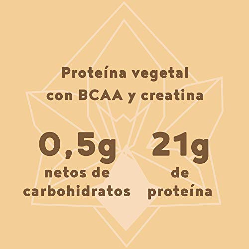 Proteina Vegana Musculos | VAINILLA | Proteína vegetal de semillas germinadas | Enriquecida con BCAA y creatina | 600 g en polvo
