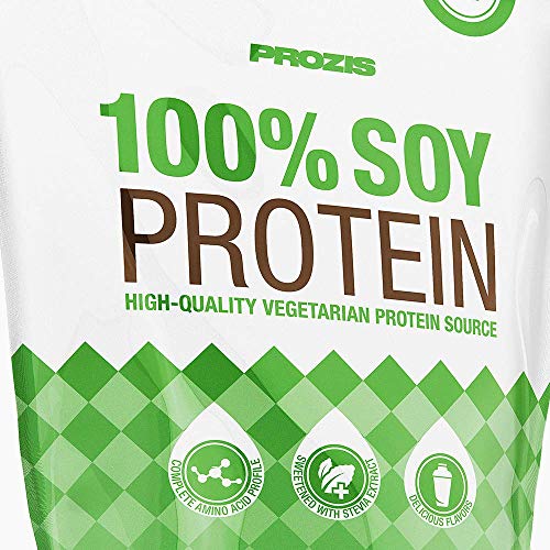 Prozis 100% Proteína de soja 900 g Fresa 23G Proteína De Vegetal Por Dosis Con Un Perfil De Aminoácidos Esenciales, Rica En Bcaa