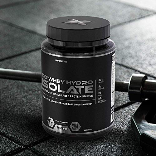 Prozis 100% Whey Hydro Isolate SS Mejor Sabor Para la Quema De Grasas, la Recuperación Muscular y la Musculación, bajo en Carbohidratos, Vainilla Francesa - 900 g Prozis 100% Whey Hydro Isolate SS Mejor Sabor Para la Quema De Grasas, la Recuperación Muscular y la Musculación, bajo en Carbohidratos, Vainilla Francesa - 900 g