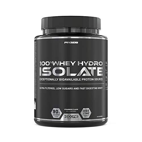 Prozis 100% Whey Hydro Isolate SS para la Quema De Grasas, la Recuperación Muscular y la Musculación, Fácil de Digerir y Bajo en Carbohidratos, Fresa - 2000 g Prozis 100% Whey Hydro Isolate SS para la Quema De Grasas, la Recuperación Muscular y la Musculación, Fácil de Digerir y Bajo en Carbohidratos, Fresa - 2000 g
