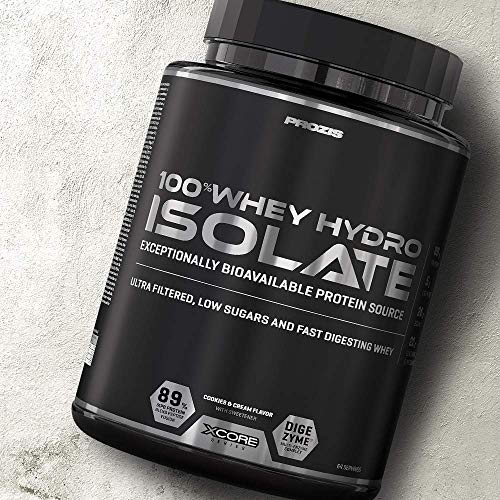 Prozis 100% Whey Hydro Isolate SS para la Quema De Grasas, la Recuperación Muscular y la Musculación, Fácil de Digerir y Bajo en Carbohidratos, Galletas y Crema - 2000 g