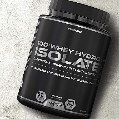 Prozis 100% Whey Hydro Isolate SS para la Quema De Grasas, la Recuperación Muscular y la Musculación, Fácil de Digerir y Bajo en Carbohidratos, Vainilla - 2000 g