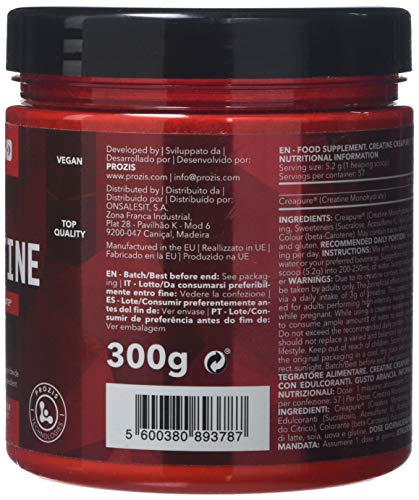 Prozis Creatine Creapure, Sabor Naranja - 300 gr