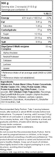 Prozis Mass Gainer, Chocolate - 900g Prozis Mass Gainer, Chocolate - 900g