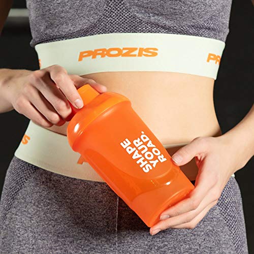 Prozis Mezclador  Shape Your Road 600 ml - Naranja 100% Polipropileno, color naranja, resistente, aumentar tu autoestima en los días más exitosos y levantarte el ánimo en los momentos más difíciles