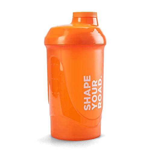 Prozis Mezclador  Shape Your Road 600 ml - Naranja 100% Polipropileno, color naranja, resistente, aumentar tu autoestima en los días más exitosos y levantarte el ánimo en los momentos más difíciles