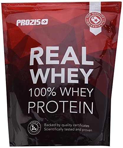 Prozis Natural Real Whey Protein, Proteina en polvo, enriquecido con BCAA para Crecimiento Muscular y Recuperación, óptimo para culturismo, Fresa - 1000 g