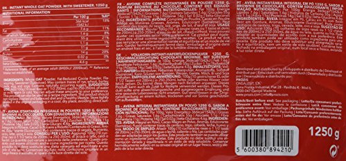 Prozis Oatmeal - Cereales Repletos de Proteínas, Hidratos de Carbono de Alta Calidad y Fibras Saciantes - Sabor Brownie de chocolate - 1250 g Prozis Oatmeal - Cereales Repletos de Proteínas, Hidratos de Carbono de Alta Calidad y Fibras Saciantes - Sabor Brownie de chocolate - 1250 g