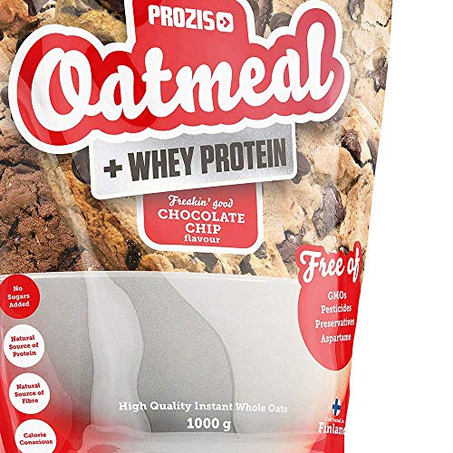 Prozis Oatmeal con Whey Protein 1000g - Cereales Repletos de Hidratos de Carbono de Alta Calidad y Fibras Saciantes -Sabor Pepitas de chocolate -Apto para Vegetarianos - Cardiosaludable -12 Dosis Prozis Oatmeal con Whey Protein 1000g - Cereales Repletos de Hidratos de Carbono de Alta Calidad y Fibras Saciantes -Sabor Pepitas de chocolate -Apto para Vegetarianos - Cardiosaludable -12 Dosis