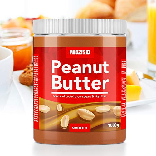 Prozis Peanut Butter 1kg - Deliciosa y de Textura Cremosa - Fuente Natural de Proteína - Apta para Dietas Veganas, Kosher y Halal - Sin Sal Añadida y Sin Grasas Trans