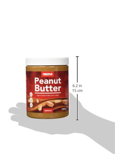 Prozis Peanut Butter 1kg - Deliciosa y de Textura Cremosa - Fuente Natural de Proteína - Apta para Dietas Veganas, Kosher y Halal - Sin Sal Añadida y Sin Grasas Trans